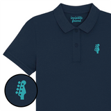 Bass Guitar Embroidered Polo Shirt