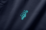 Bass Guitar Embroidered Polo Shirt